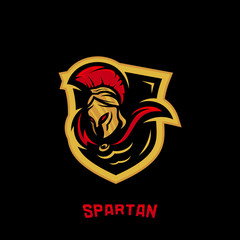 Spartan Logo Vector Template. Modern logo esport team. Emblem logo