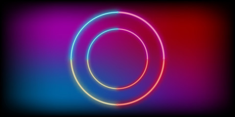 neon abstract light circle gradient background