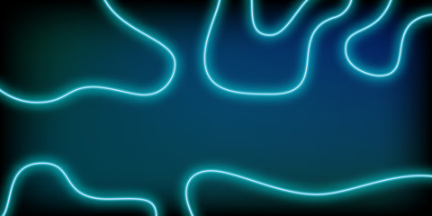neon abstract line blue background