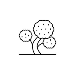 Tree, walnut icon. Simple thin line, outline vector of trees icons for ui and ux, website or mobile application