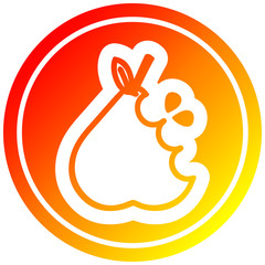 juicy pear circular in hot gradient spectrum