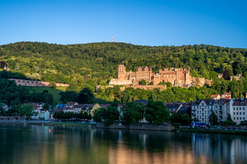 Fototapeta na wymiar Heidelberg castle and neckar river, germany