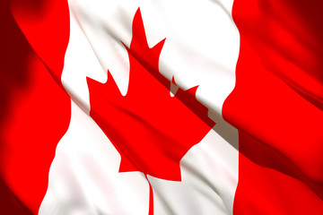 3d rendering of Canada flag