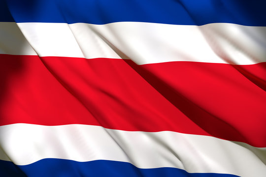 3d rendering of Costa Rica flag