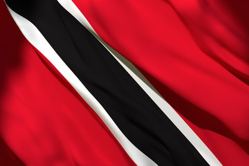 3d rendering of Trinidad and Tobago flag