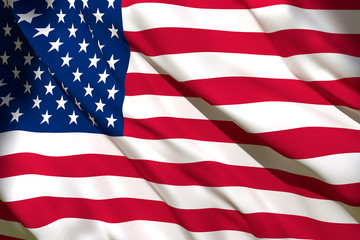 3d rendering of United States of America flag