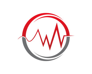 Pulse logo design template