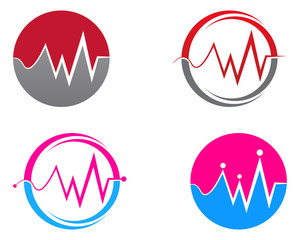 Pulse logo design template