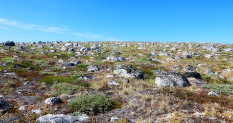 Landscape mountains Greenland, Nuuk fjord