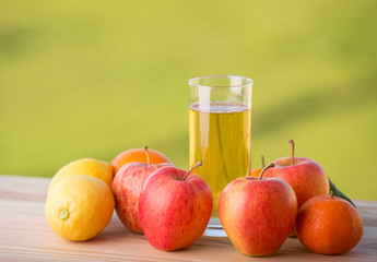 fruits and juice
