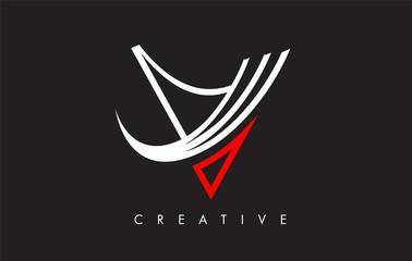 V Letter Design Logo. Letter V Icon Logo with Modern Swoosh