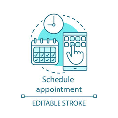 Schedule appointment concept icon