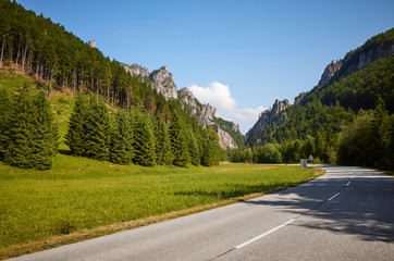 Fototapeta premium Scenic road in Mala Fatra mountains, Slovakia.