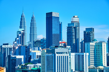 Fototapeta na wymiar Skyscrapers in Kuala Lumpur