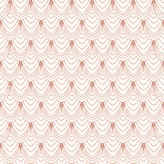 Rose gold royal pattern seamless vector. Luxury background. Mermaid scale design for birthday gift, wedding wrapping paper, beauty spa salon, yoga wallpaper, holiday christmas backdrop.