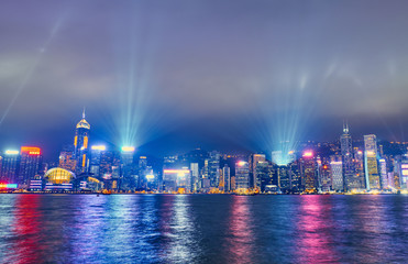 Hong Kong skyline at night
