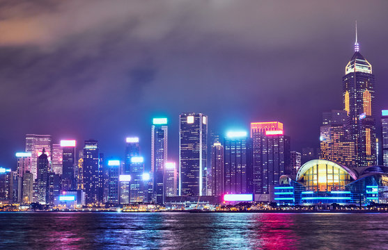 Fototapeta Hong Kong skyline at night