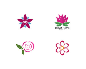 Beauty Vector flowers design logo Template icon 