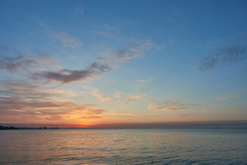 beautiful sunrise on the beach