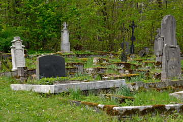 friedhof in niedergrund, tschechien