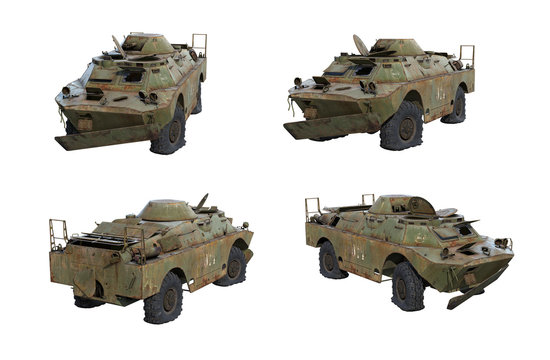 3D-renders of rusty BRDM-2 Rch from Chernobyl Exclusion Zone