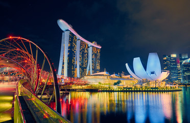 Marina Bay Sands is an integrated resort fronting Marina Bay in Singapore