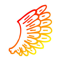 Obraz premium warm gradient line drawing cartoon angel wings