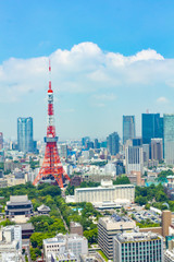 東京タワーと街並み