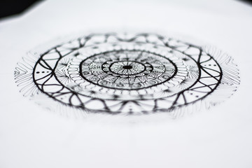 Fototapeta na wymiar Mandalas drawing drawings meditation patterns