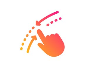 Swipe up down icon. Move finger sign. Touch technology symbol. Classic flat style. Gradient swipe up icon. Vector