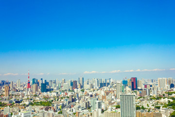 Fototapeta na wymiar 東京都の都会の街並み