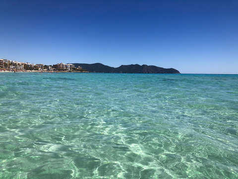 Majorca Cala Bona marina port Son Servera Mallorca in Balearic islands of spain Playa de Formentor Cala Pi de la Posada , beautiful beach at Cap Formentor, Palma Mallorca, Spain