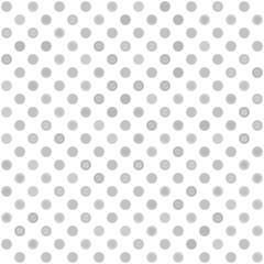 Grey dot pattern with rings. Seamless vector background
