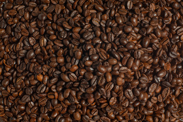 Fototapeta premium Palone ziarna kawy tekstura tło