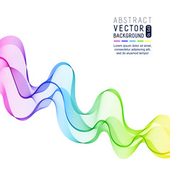 Template with Gradient Wave Line for your Text, Information.