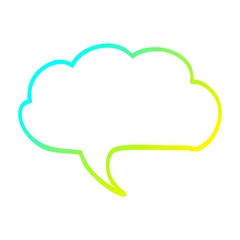 cold gradient line drawing cartoon expression bubble