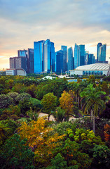 View of the skyscrapers in Singapore