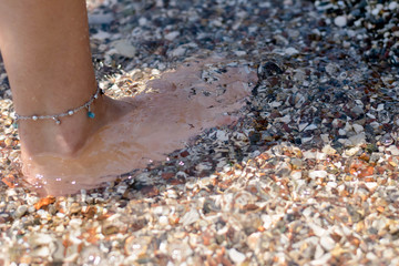 Walking on the beach