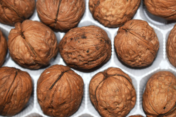 Nuts in order inside the box