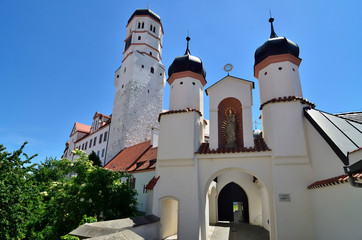 Fototapeta na wymiar Schloss und Marientor, Dillingen