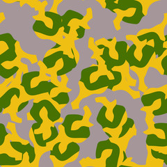 Naklejka na ściany i meble UFO camouflage of various shades of beige, green and yellow colors