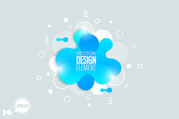 The modern vector liquid form design elements