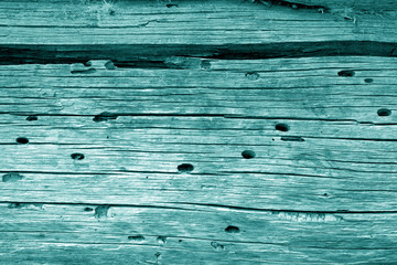 Wooden wall texture in cyan color.