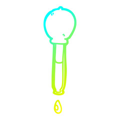 cold gradient line drawing cartoon pipette