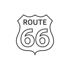 US route 66 sign.