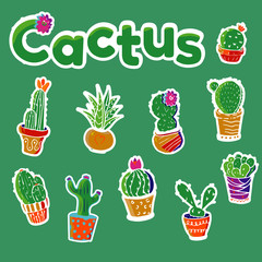 A set of ten fun cacti cartoons that will appeal to both children and adults.