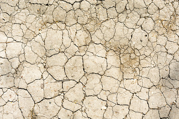 Dry cracked earth. Negative effects of human activity on the environment - drought.