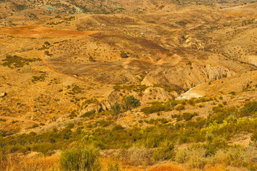 Typical landscape of dry areas. Akamas Peninsula. Cyprus