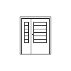 A door icon template black color editable. A door symbol style vector sign isolated on white background. Simple logo vector illustration for graphic and web design.