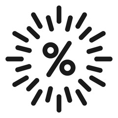 discount, sale - minimal line web icon. simple vector illustration. concept for infographic, website or app.